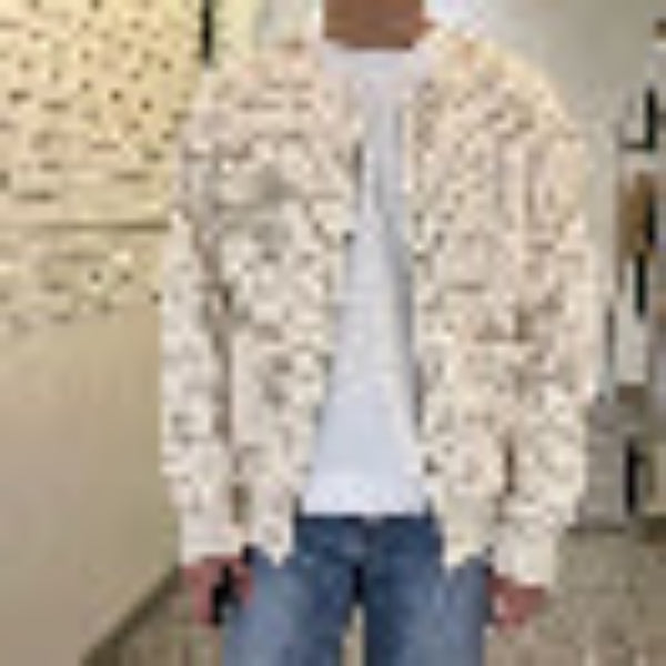 Men's Ribbed Knit Zip Front Cardigan Sweater Everyday