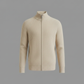 Men's Ribbed Zip Cardigan for Autumn Winter