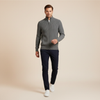 Men's Ribbed Zip Cardigan for Autumn Winter