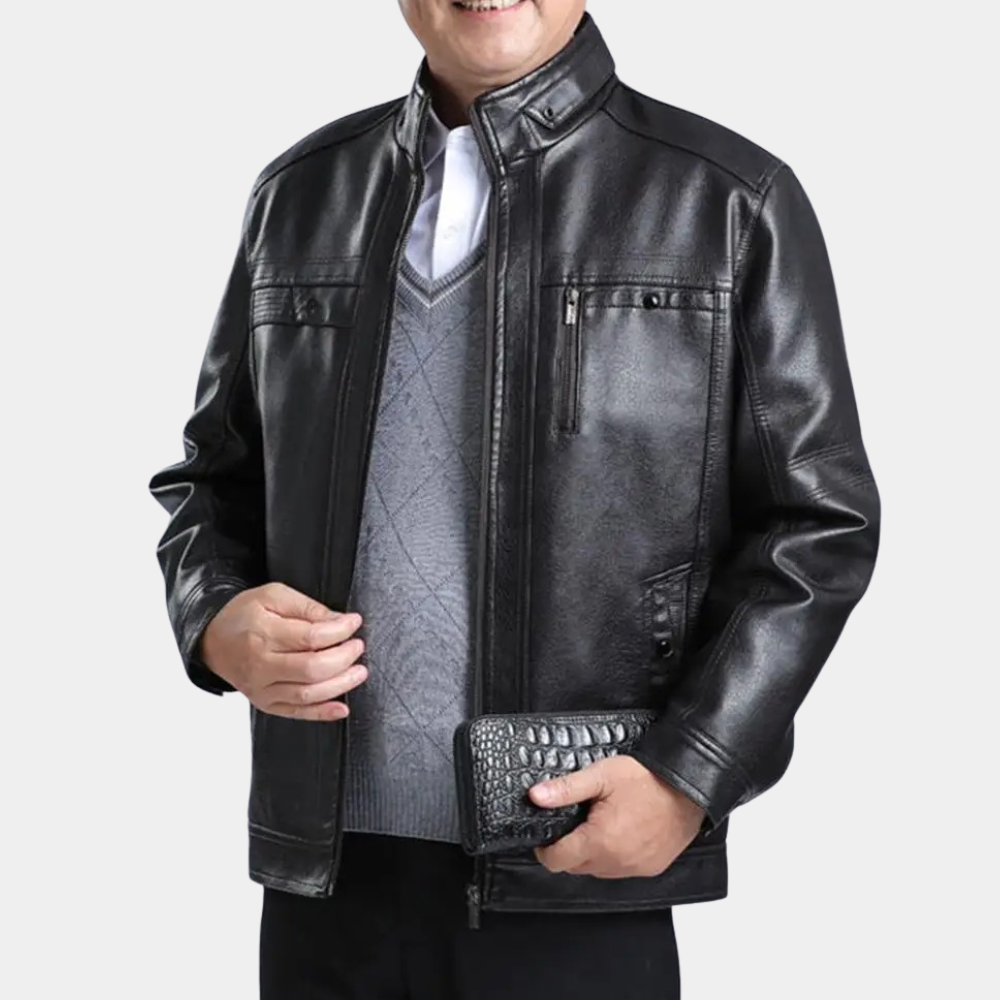 Men's Stand Collar Jacket for Autumn Winter Wear