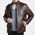 Men's Stand Collar Jacket for Autumn Winter Wear