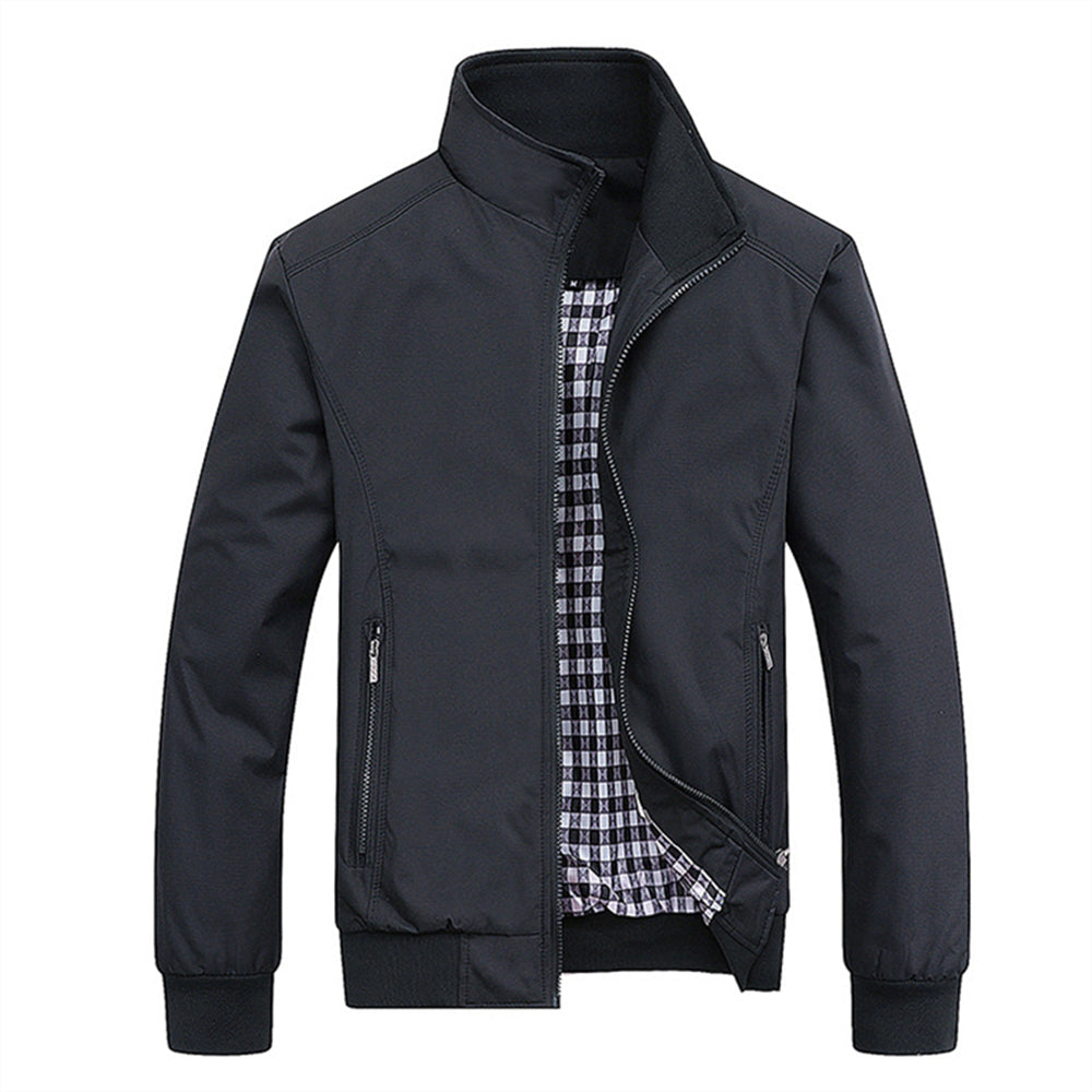Men's Stand Collar Jacket for Everyday Seasonal Wear