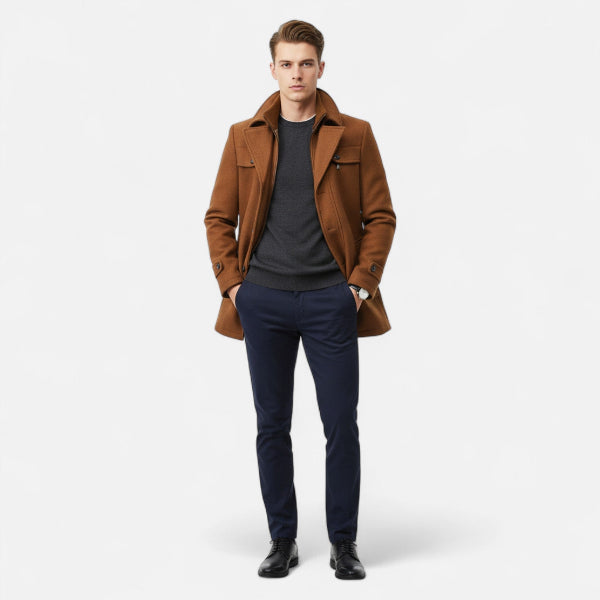 Men's Structured Jacket for Cooler Autumn Winter Days