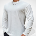 Men's Textured Crewneck Sweater for Autumn Winter Wear