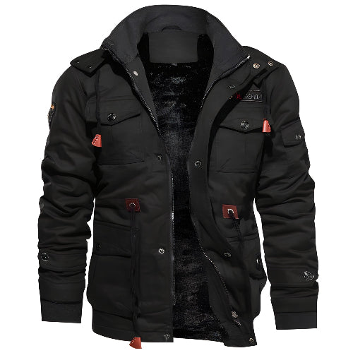 Men's Utility Field Jacket for Autumn Winter Outdoor Wear