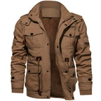 Men's Utility Field Jacket for Autumn Winter Outdoor Wear