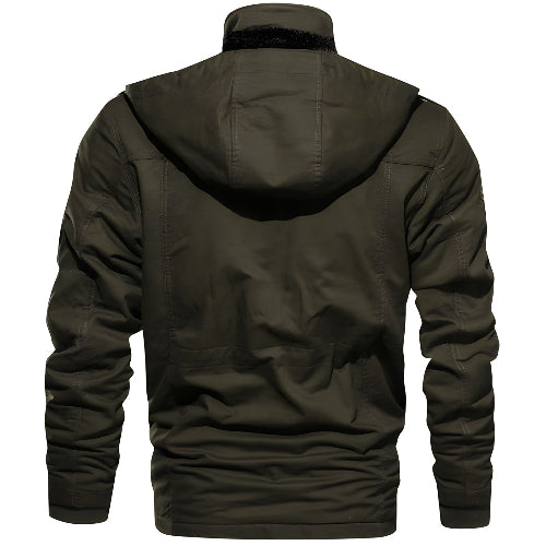 Men's Utility Field Jacket for Autumn Winter Outdoor Wear