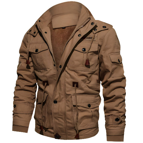 Men's Utility Field Jacket for Autumn Winter Outdoor Wear