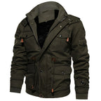 Men's Utility Field Jacket for Autumn Winter Outdoor Wear