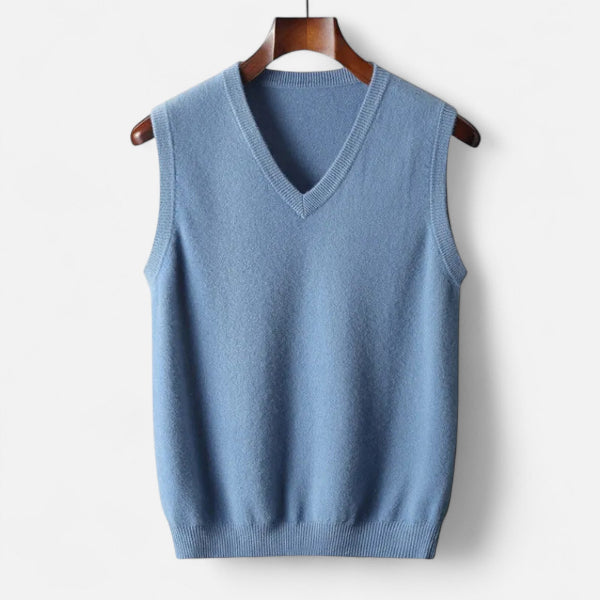 Men's V-Neck Sweater Vest for Cooler Days