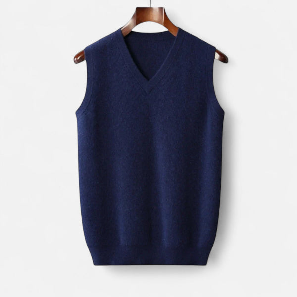 Men's V-Neck Sweater Vest for Cooler Days
