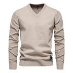 Men's V-Neck Sweater for Autumn and Winter Wear