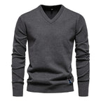 Men's V-Neck Sweater for Autumn and Winter Wear