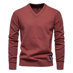 Men's V-Neck Sweater for Autumn and Winter Wear