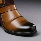 Men's Vintage Buckle Ankle Boots for Everyday Wear