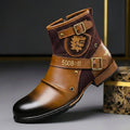 Men's Vintage Buckle Ankle Boots for Everyday Wear
