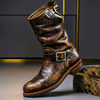 Men's Vintage Buckle Ankle Boots for Everyday Wear