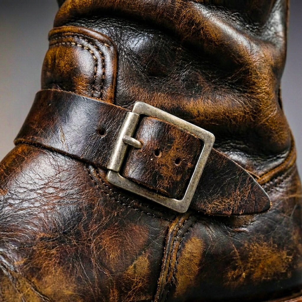 Men's Vintage Buckle Ankle Boots for Everyday Wear