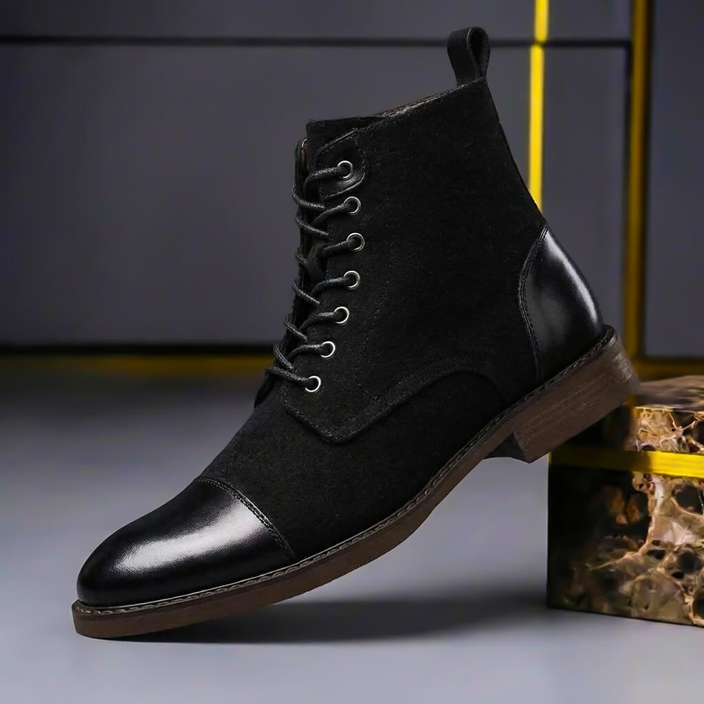 Men's Winter Lace-Up Ankle Boots for Casual Wear