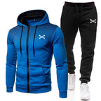 Men's Zip-Up Hoodie Tracksuit Set