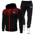 Men's Zip-Up Hoodie Tracksuit Set