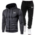 Men's Zip-Up Hoodie Tracksuit Set