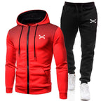 Men's Zip-Up Hoodie Tracksuit Set