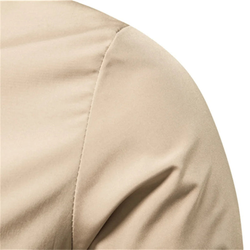 Men's Bomber Jacket with Striped Rib Trim – alternate view 1