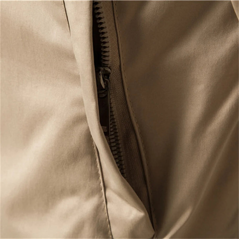 Men's Bomber Jacket with Striped Rib Trim – alternate view 3