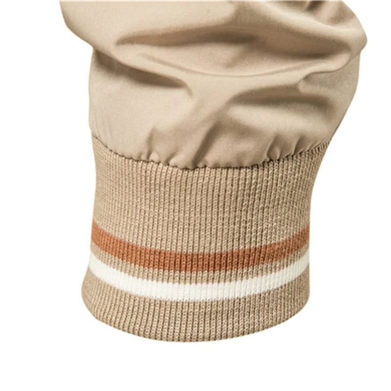 Men's Bomber Jacket with Striped Rib Trim – alternate view 4