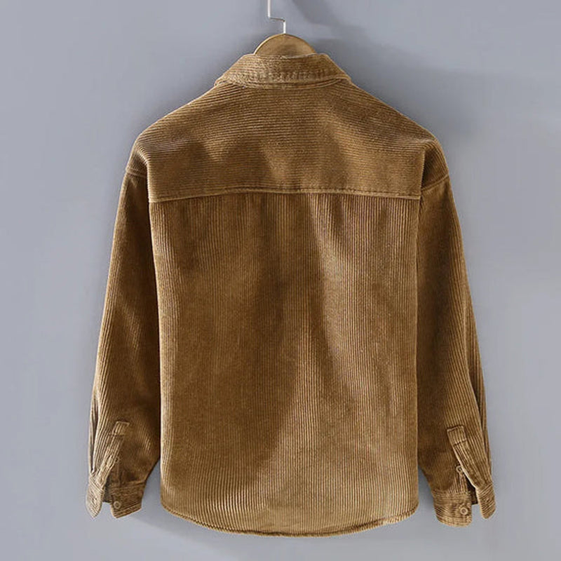 Men's Corduroy Shirt Jacket with Button Front additional view 5