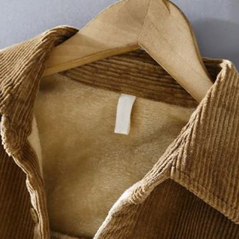 Men's Corduroy Shirt Jacket with Button Front additional view 6