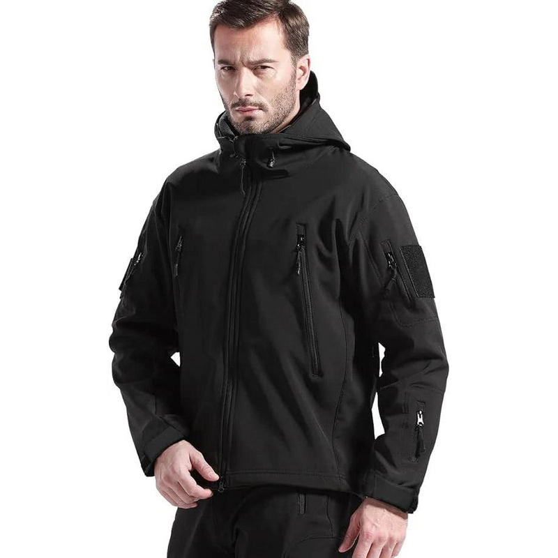 Men's Hooded Outdoor Jacket and Cargo Trousers Set additional view 8