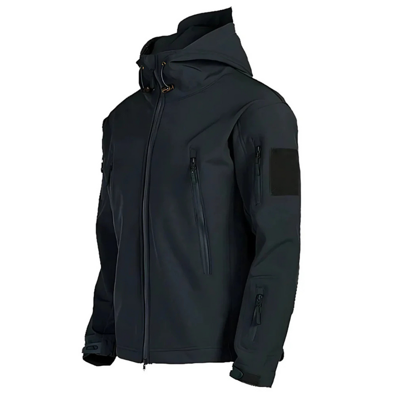Men's Hooded Softshell Jacket with Zip Pockets additional view 6