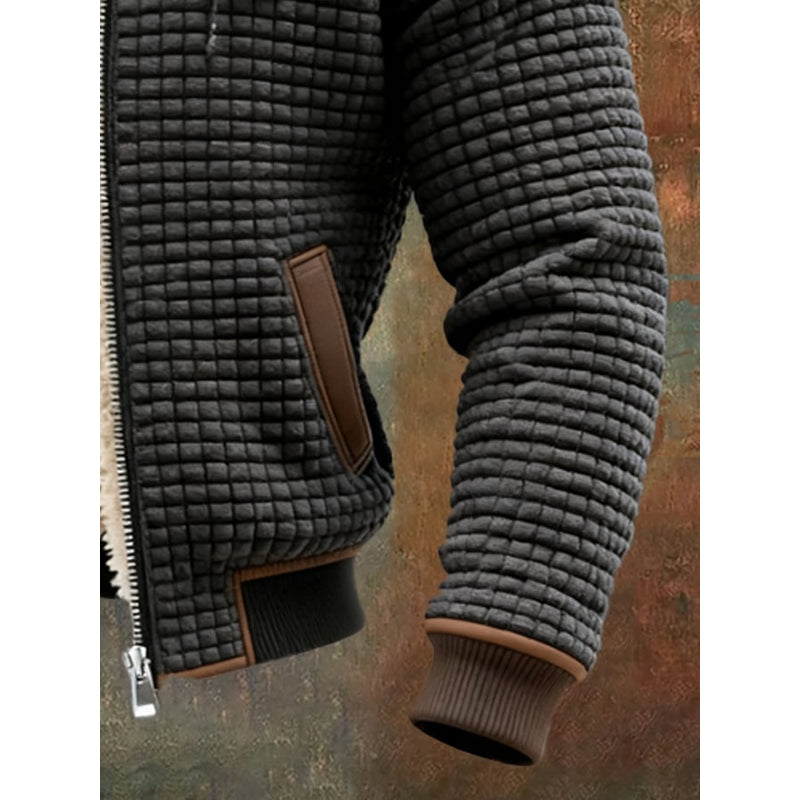 Men's Hooded Waffle Knit Jacket – additional view 3