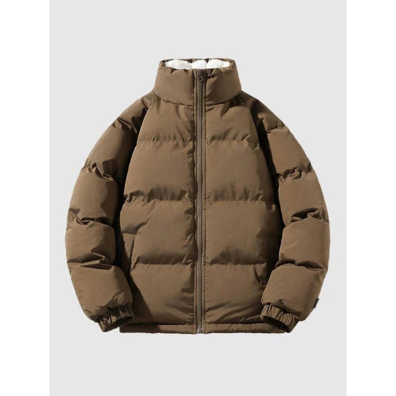 Men's Padded Stand Collar Jacket with Sherpa-Look Lining – alternate view 5