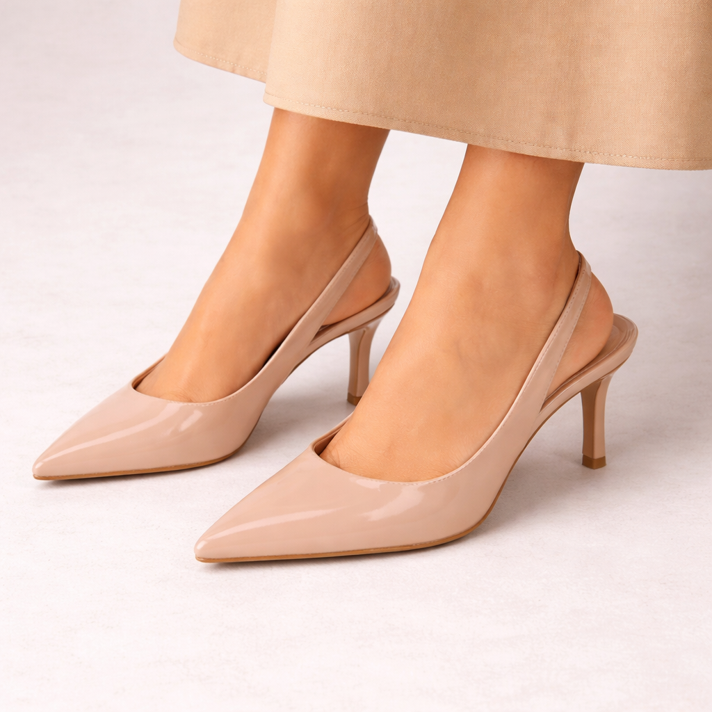 Women's Pointed Slingback Heels for Spring Summer Occasions