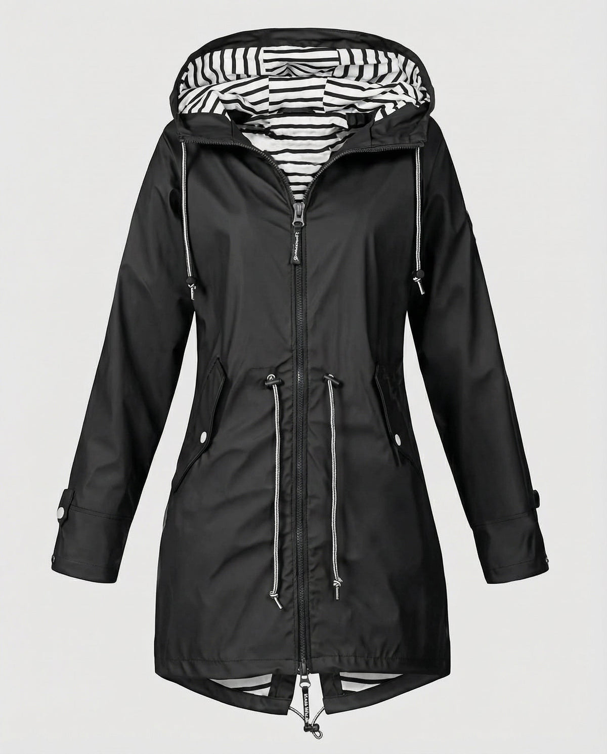 Women's Hooded Zip Front Parka Jacket for Outdoors