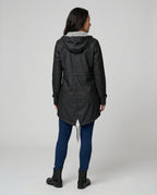 Women's Hooded Zip Front Parka Jacket for Outdoors