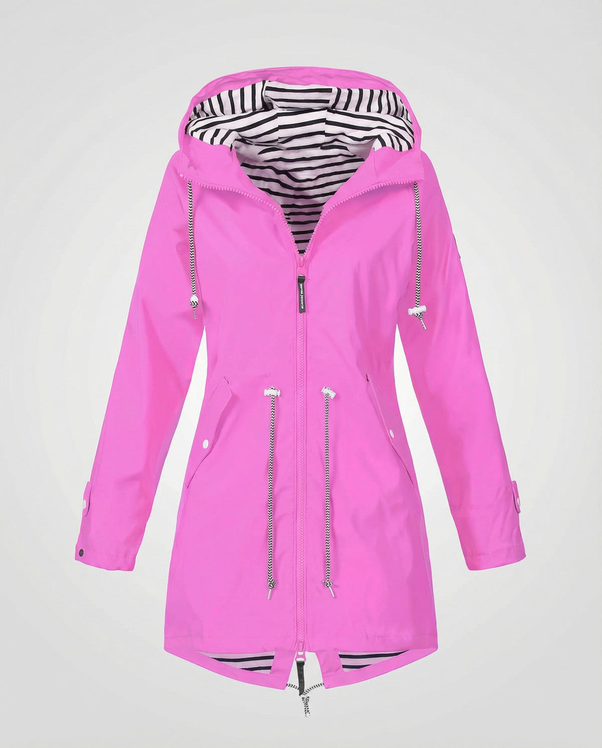 Women's Hooded Zip Front Parka Jacket for Outdoors