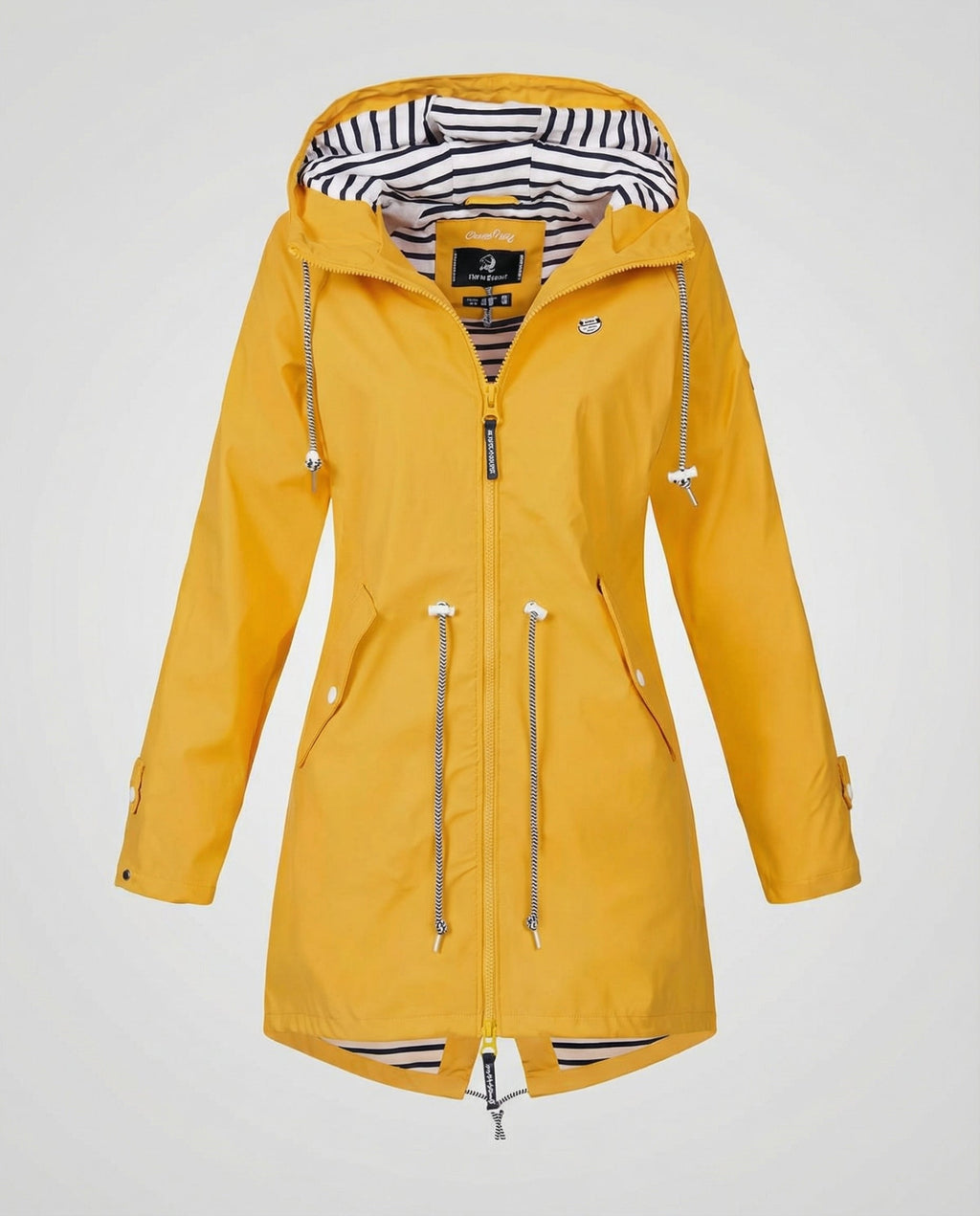 Women's Hooded Zip Front Parka Jacket for Outdoors