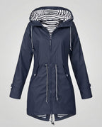 Women's Hooded Zip Front Parka Jacket for Outdoors