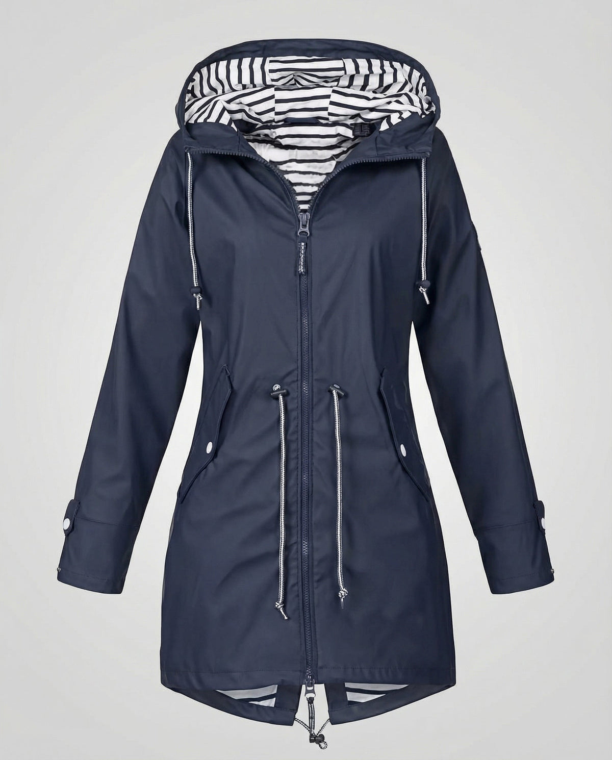 Women's Hooded Zip Front Parka Jacket for Outdoors