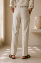 The Straight Linen Trouser