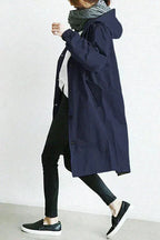 Women's Hooded Raincoat for Autumn Winter Wear