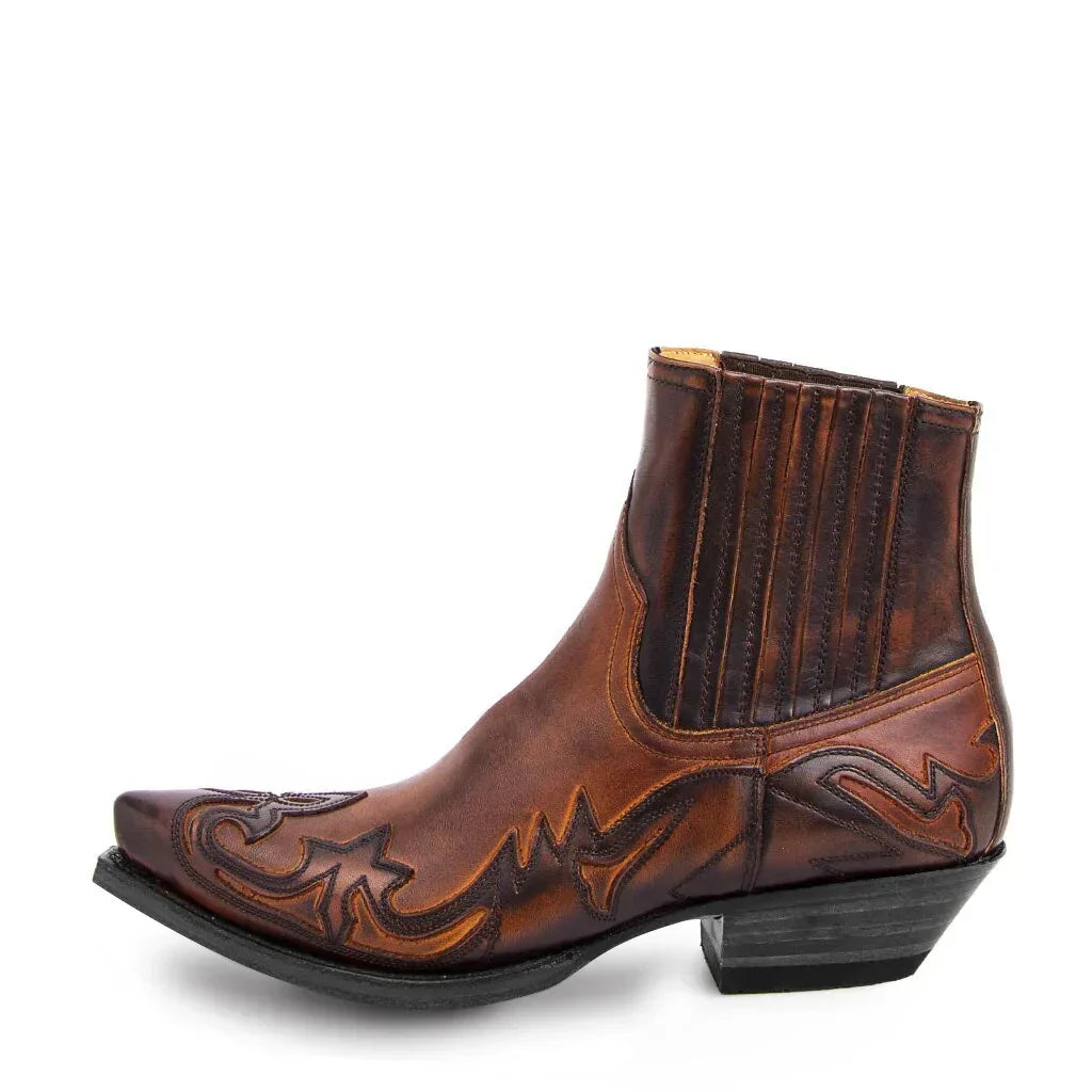 Western Ankle Boots with Distinctive Heritage Style