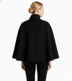 Women's Belted Cape Jacket for Elegant Winter Wear