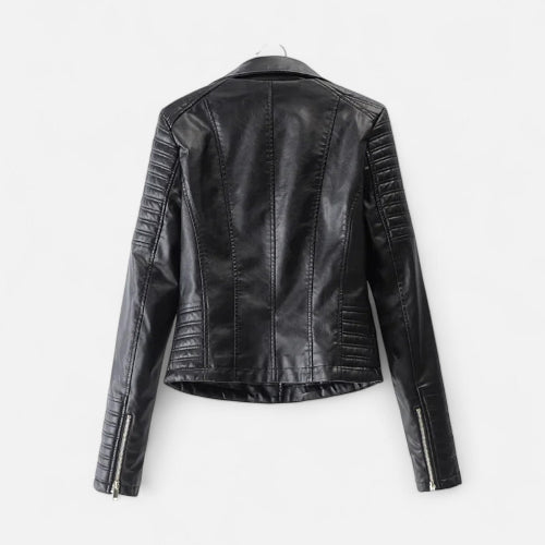 Women's Biker Jacket for Cooler Autumn Days