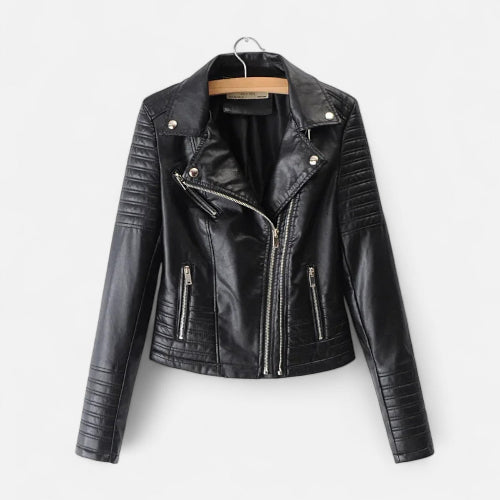 Women's Biker Jacket for Cooler Autumn Days