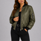 Women's Bomber Jacket for Cooler Autumn Winter Days